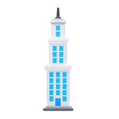 3D Model of a White and Blue-themed Skyscraper. Model for a Majestic Aesthetic.
3d illustration, 3d element, 3d rendering. 3d visualization isolated on a transparent background
