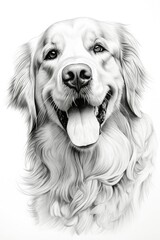 A Majestic Portrait of a Monochrome Canine