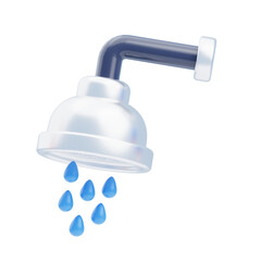 3D Model of a Silver Shower. Silver Shower Design for a Sleek and Modern Bathroom.
3d illustration, 3d element, 3d rendering. 3d visualization isolated on a transparent background