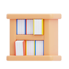 3D Model of a Brown Book Case. Brown Book Case Design for a Classic and Organized Home Library.
3d illustration, 3d element, 3d rendering. 3d visualization isolated on a transparent background