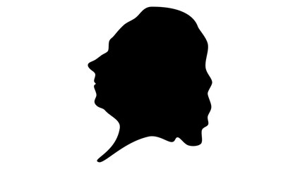 Joseph Priestley, black isolated silhouette - obrazy, fototapety, plakaty