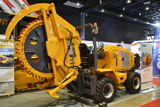 Xcmg xmt550 trencher at Philconstruct in Pasay, Philippines