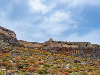 Venetian Fort Ruins, Imeri Gramvousa, Chania Region, Crete, Greece