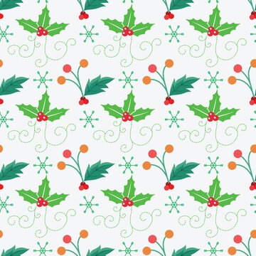 Free vector watercolor Christmas pattern design .
