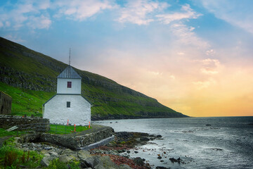 Fototapeta na wymiar Beautiful landscapes in the Faroe Islands