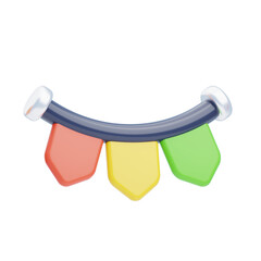 Obraz premium 3D Model of Colorful Decor. Colorful Decor Model for a Diverse Aesthetic. 3d illustration, 3d element, 3d rendering. 3d visualization isolated on a transparent background