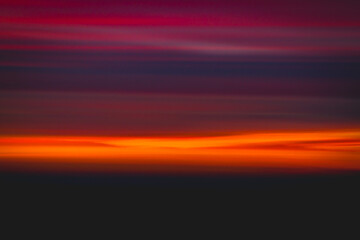 Abstract sunset in the sky, blurry background