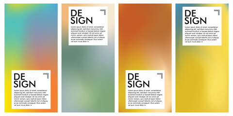 Vector set of abstract creative backgrounds