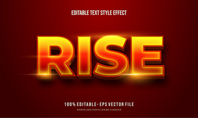 Editable text effect shiny gradient red. Text style effect. Editable fonts vector files.