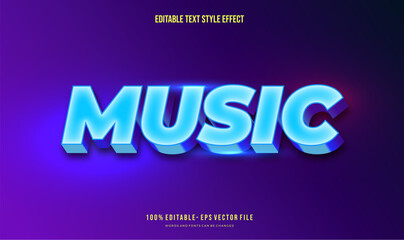 Editable text effect blue. Text style effect. Editable fonts vector files.