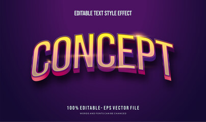 Editable text effect shiny gradient. Text style effect. Editable fonts vector files.