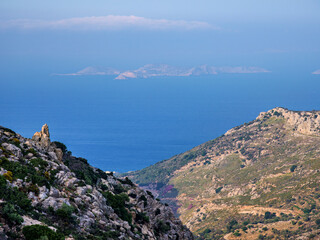 Landscape seen from Monastery of Fotodoti, Naxos Island, Cyclades, Greece