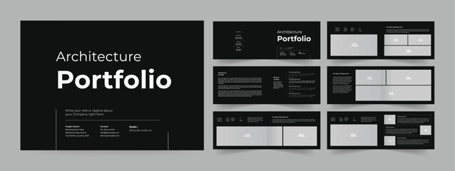 Architecture portfolio template - obrazy, fototapety, plakaty