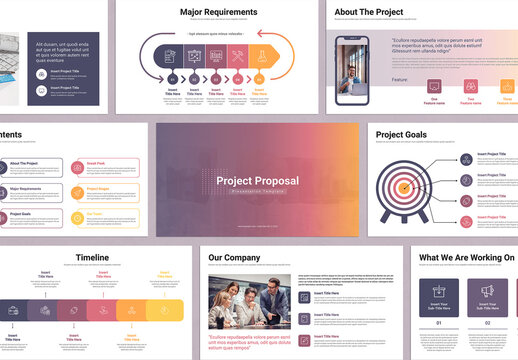 Project Proposal Presentation Template Design Layout