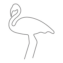 Continuous single-line art of beautiful flamingo