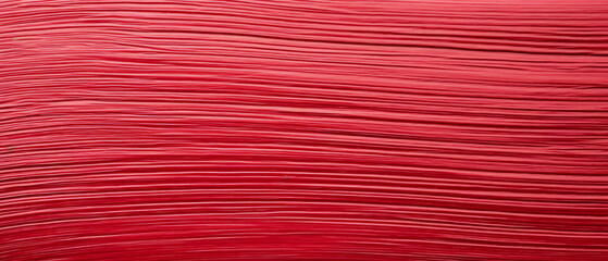 Vivid red stripe paint with thick textured brushstrokes.