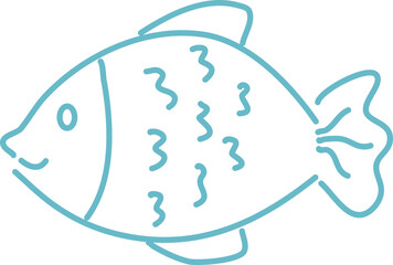 cartoon outline of a fish