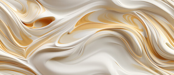 Fototapeta premium Close-up of a creamy white dessert swirl.