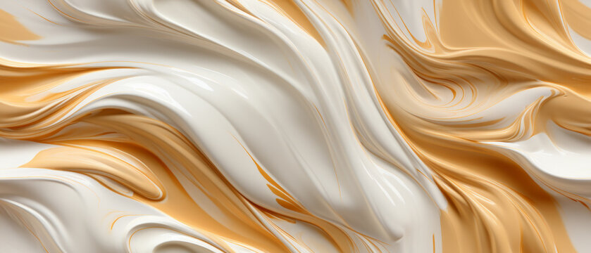 Close-up of a creamy white dessert swirl.