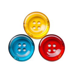 Fototapeta premium Rose-colored button sewing isolated on white, PNG