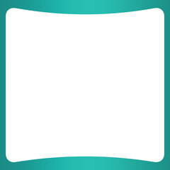 green mint square frame curve