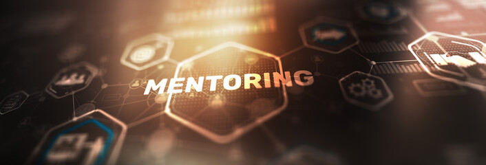 Mentoring Concept. Business Finance strategic partnership