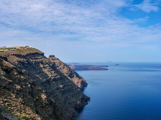 Landscape of the caldera, Santorini or Thira Island, Cyclades, Greece