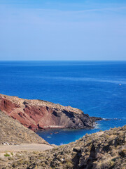 The Red Beach, elevated view, Santorini or Thira Island, Cyclades, Greece