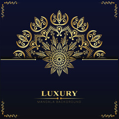 Luxury mandala abstract background with golden arabesque pattern Arabic Islamic style. Gold mandala design. vector template
