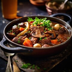 A bowl of beef stew