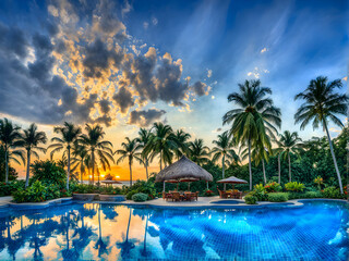 swimming pool in the resort