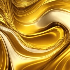 Obraz premium Gold and Yellow waves abstract luxury background
