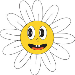 Retro Flower Illustration