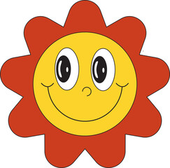 Retro Flower Illustration