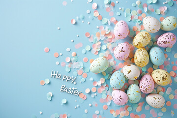 Fototapeta na wymiar minimalist Easter background with text 