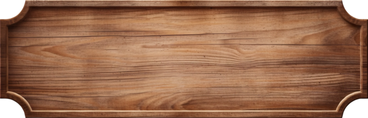 Wooden signboard transparent background