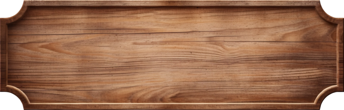 Wooden signboard transparent background
