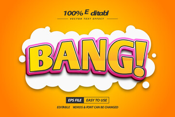 Word Bang on comic style text effect