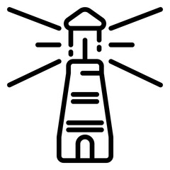 lighthouse icon, line icon style