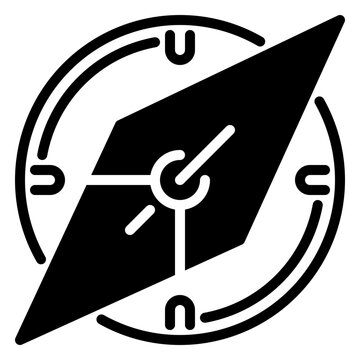 compass icon, glyph icon style