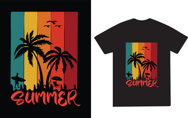 Vintage Modern Summer T-shirt Design
