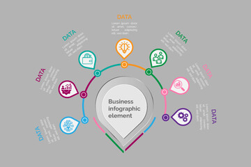 Vector eps infographic design presentation business infographic template with some options.