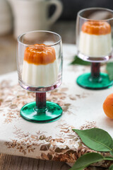 アプリコットのミルクプリン