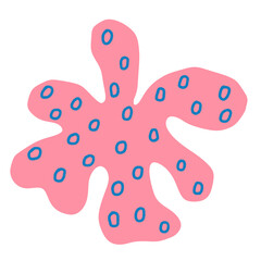 illustration of abstract shape pink color 