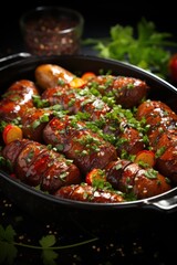 stewed sausages