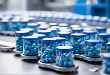 tubes of tablets in laboratory, medicine, health