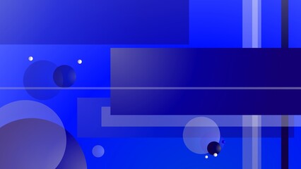Risograph blue design effect geometric Abstract shapes background, minimalist art print