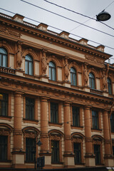 Fototapeta na wymiar An old house in St. Petersburg