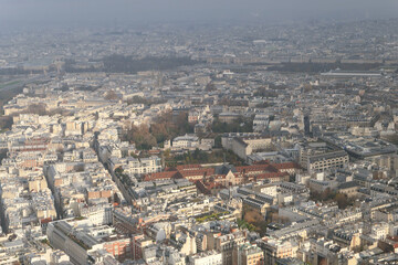 Fototapeta na wymiar Aerial view of the city of Paris. One of the most visited capitals in the world.