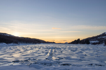 Sunset Trælvikosen i Brønnøy,Helgeland,Northern Norway,scandinavia,Europe
